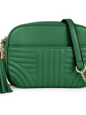 Quilted Crossbody Bags for Women - Stylish Camera Bag with Tassel - Lightweight
